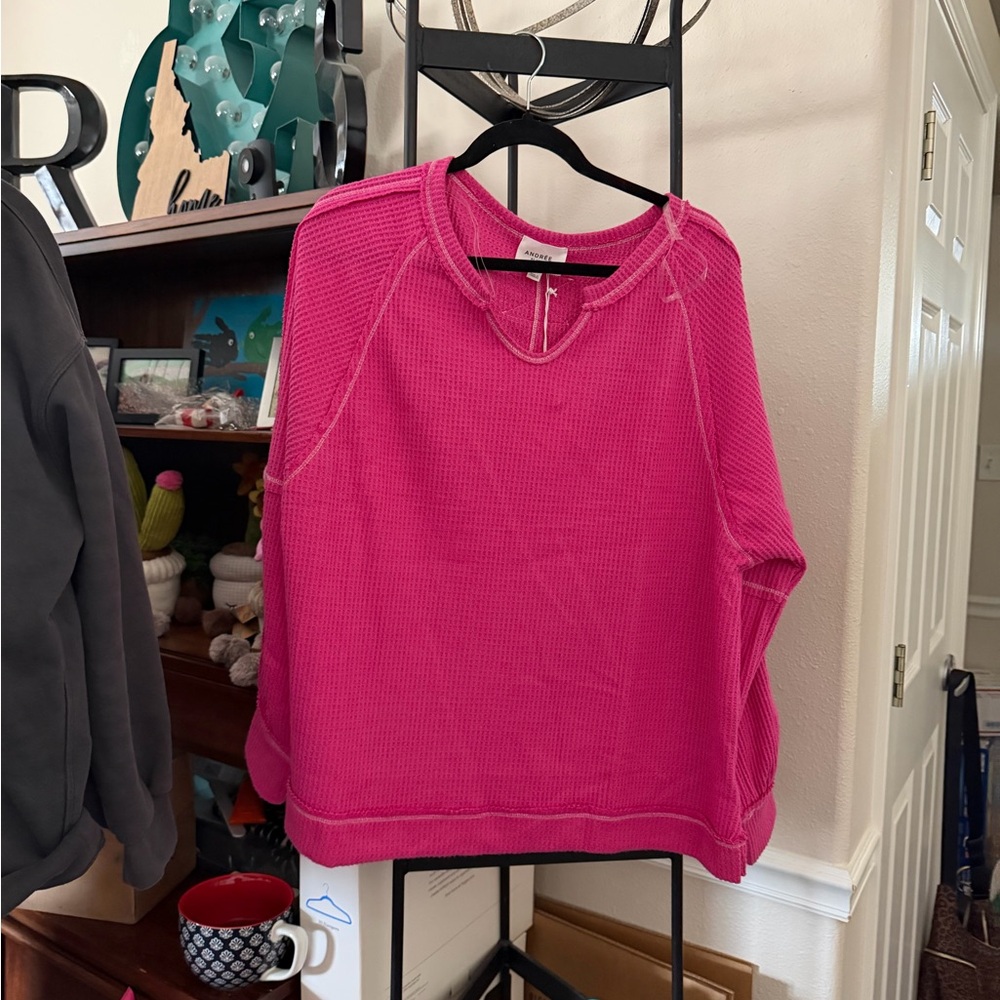 Vibrant Pink Knit Sweater
